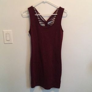 Burgundy dress